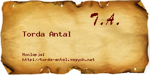 Torda Antal névjegykártya
